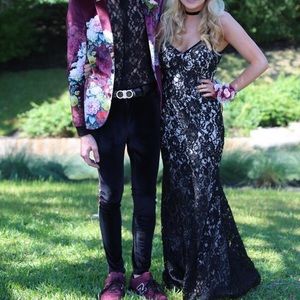 black lace prom dress!!